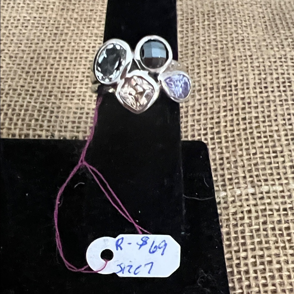 Silpada Designs Elegant Multi-Stone Sterling Silver Ring